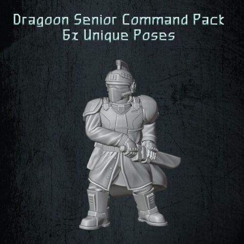 QM 3D Solarian Dragoons Senior Command Pack 40k Astra Militarum Stargrave Xenos Rampant 28mm