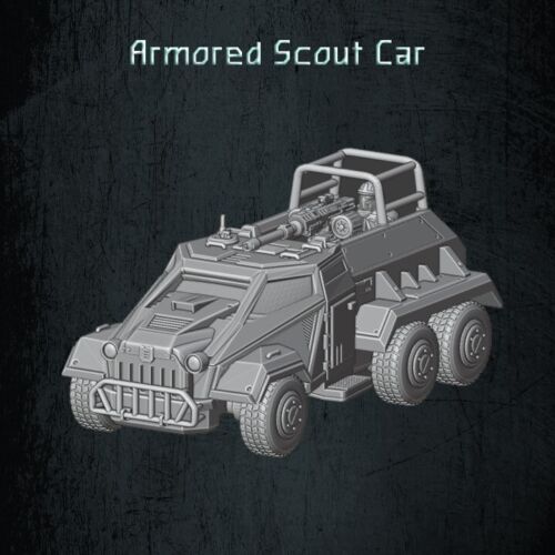 QM 3D Solarian Dragoons 40k Astra Militarum Armored Scout Car Stargrave Xenos Rampant 28mm Resin