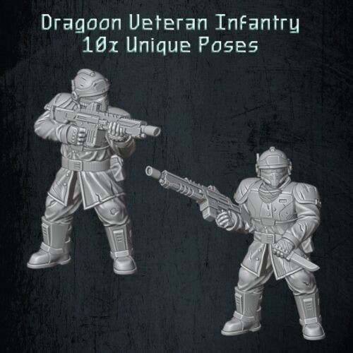 QM 3D Solarian Dragoons Infantry Pack 2 40k Astra Militarum Stargrave Xenos Rampant 28mm Resin