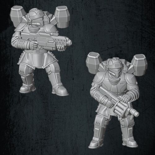 QM 3D Solarian Drop Troopers x 10 40k Astra Militarum Stargrave Xenos Rampant 28mm Resin