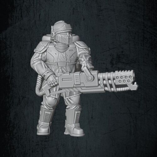 QM 3D Solarian Dragoons Flame Weapons Set x 4 40k Astra Militarum Stargrave Xenos Rampant 28mm