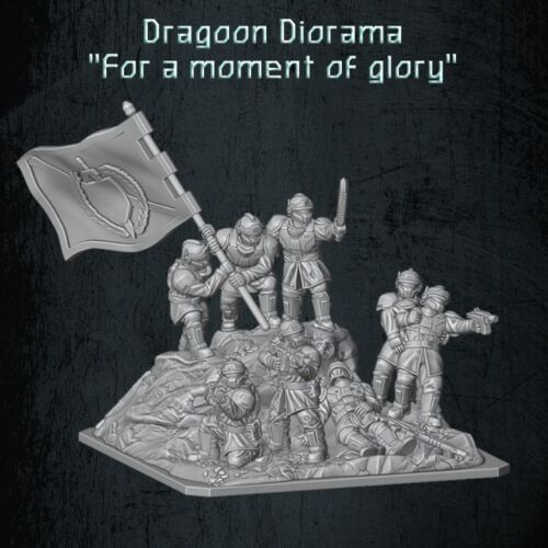 QM 3D Solarian Dragoons Diorama 40k Astra Militarum Stargrave Xenos Rampant 28mm Resin