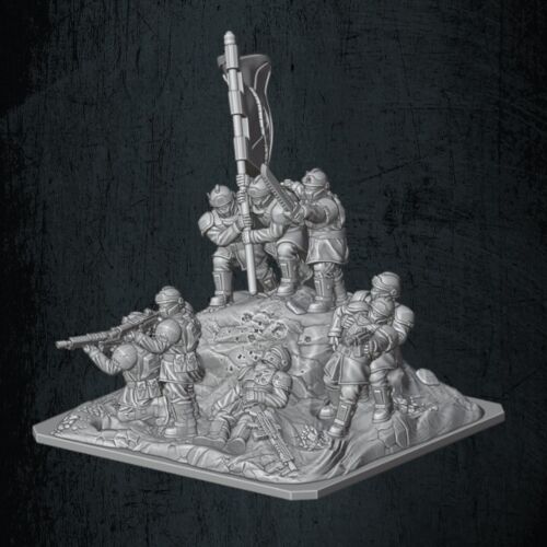 QM 3D Solarian Dragoons Diorama 40k Astra Militarum Stargrave Xenos Rampant 28mm Resin