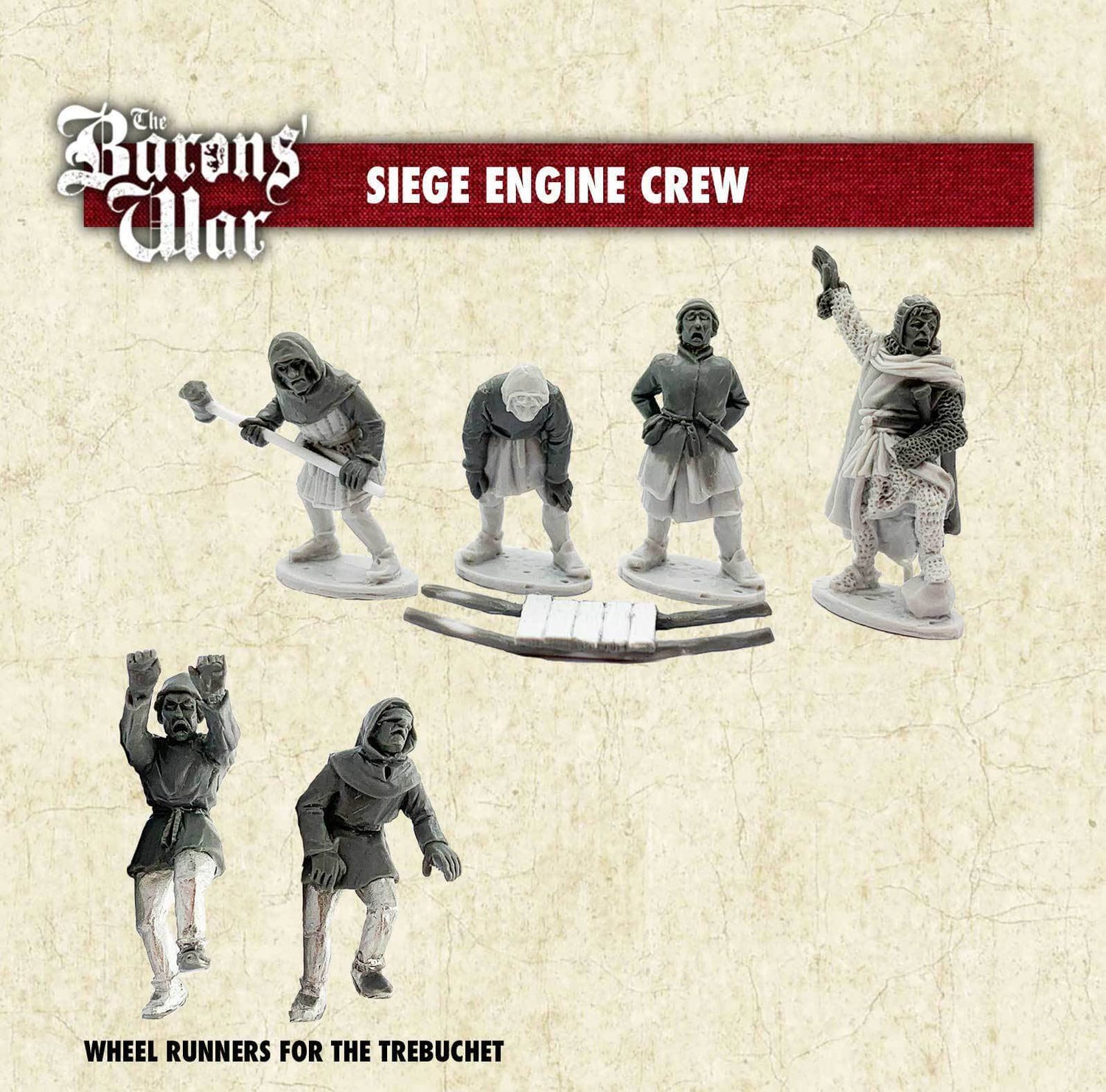 Trebuchet Crew: Footsore medieval historical miniatures